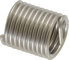 Recoil - M8x1.25 Metric Coarse, 16mm OAL, Free Running Helical Insert - 10-1/4 Free Coils, Tanged, Stainless Steel, Bright Finish, 2D Insert Length - Exact Tool & Supply