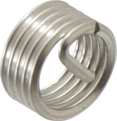 Recoil - M12x1.75 Metric Coarse, 12mm OAL, Free Running Helical Insert - 5 Free Coils, Tanged, Stainless Steel, Bright Finish, 1D Insert Length - Exact Tool & Supply