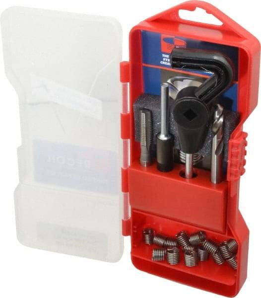 Recoil - 15 Inserts, 5/16-18, 5/16-18 UNC, Thread Repair Kit - 0.469" Insert Length - Exact Tool & Supply