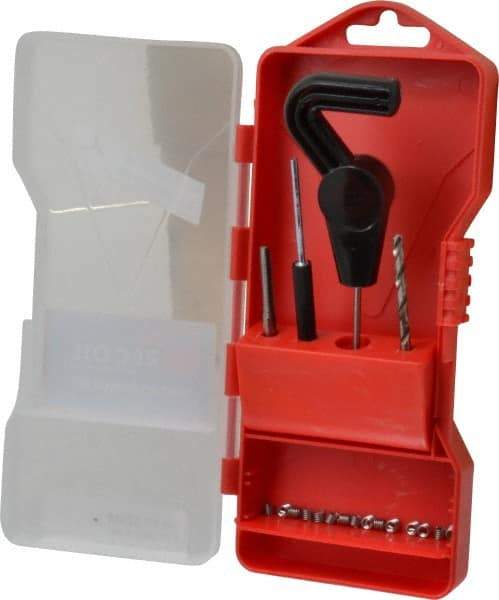 Recoil - 15 Inserts, #6-32, #6-32 UNC, Thread Repair Kit - 0.207" Insert Length - Exact Tool & Supply