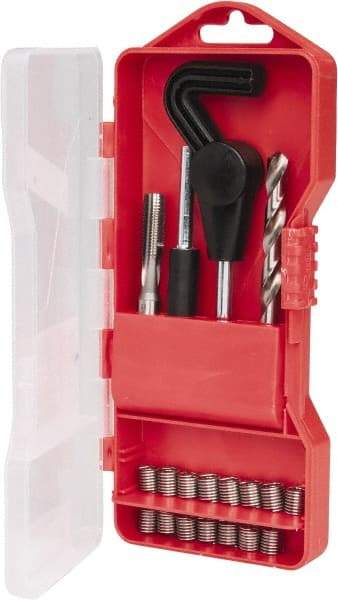 Recoil - 15 Inserts, M8x1.25, M8x1.25 Metric Coarse, Thread Repair Kit - 12mm Insert Length - Exact Tool & Supply