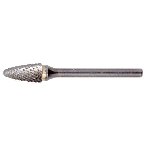 SF-6 Double Cut Solid Carbide Bur-Round Nose Tree Shape - Exact Tool & Supply