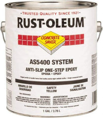 Rust-Oleum - 1 Gal Can Gloss Safety Yellow Antislip Epoxy - 50 Sq Ft/Gal Coverage, <340 g/L VOC Content - Exact Tool & Supply