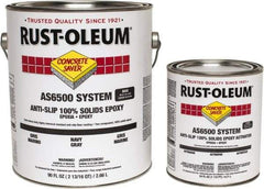 Rust-Oleum - 1 Gal Kit Gloss Navy Gray Antislip Epoxy - 25 to 35 Sq Ft/Gal Coverage, <50 g/L VOC Content - Exact Tool & Supply