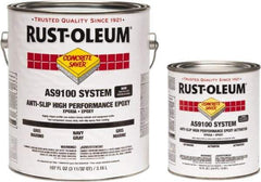 Rust-Oleum - 1 Gal Kit Gloss Navy Gray Antislip Epoxy - 40 to 60 Sq Ft/Gal Coverage, <250 g/L VOC Content - Exact Tool & Supply