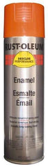 Rust-Oleum - Equipment Orange, 15 oz Net Fill, Gloss, Enamel Spray Paint - 14 Sq Ft per Can, 20 oz Container, Use on Rust Proof Paint - Exact Tool & Supply