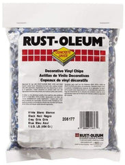 Rust-Oleum - Black/White/Blue Vinyl Floor Chips - 1 Lb Plastic Bag - Exact Tool & Supply