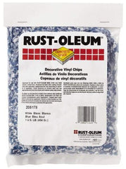 Rust-Oleum - Blue/White Vinyl Floor Chips - 1 Lb Plastic Bag - Exact Tool & Supply