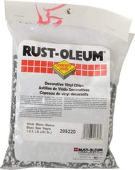 Rust-Oleum - Black/White Vinyl Floor Chips - 1 Lb Plastic Bag - Exact Tool & Supply