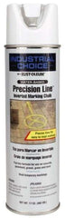 Rust-Oleum - 17 fl oz White Marking Chalk - 500' to 530' Coverage at 1-1/4" Wide, Water-Based Formula - Exact Tool & Supply