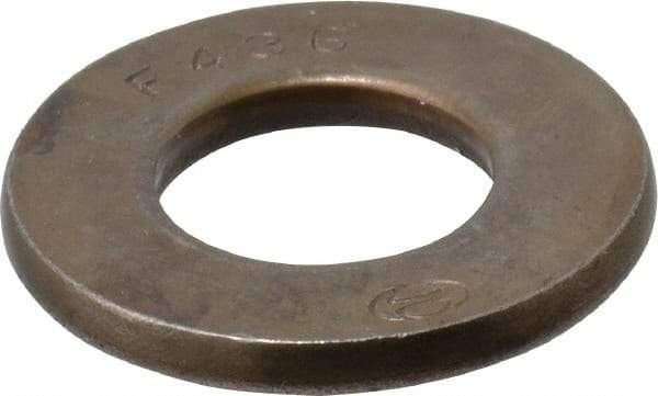 Value Collection - 1/2" Screw, Grade SAE 1035-1050 Steel Structural Flat Washer - 17/32" ID x 1-1/16" OD, Plain Finish - Exact Tool & Supply