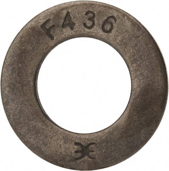 Value Collection - 1-1/8" Screw, Grade SAE 1035-1050 Steel Structural Flat Washer - 1-1/4" ID x 2-1/4" OD, Plain Finish - Exact Tool & Supply