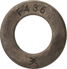 Value Collection - 1-1/8" Screw, Grade SAE 1035-1050 Steel Structural Flat Washer - 1-1/4" ID x 2-1/4" OD, Plain Finish - Exact Tool & Supply