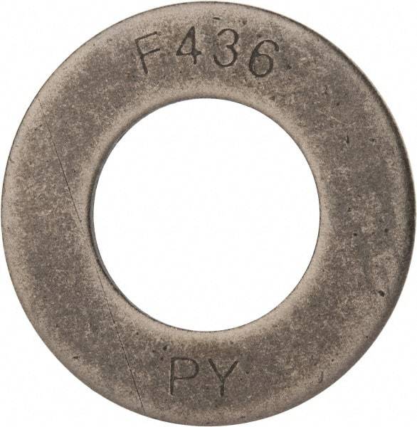 Value Collection - 1-1/2" Screw, Grade SAE 1035-1050 Steel Structural Flat Washer - 1-5/8" ID x 3" OD, Plain Finish - Exact Tool & Supply