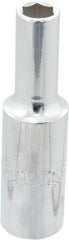 Proto - 3/8", 1/2" Drive, Deep Hand Socket - 6 Points, 3-1/4" OAL, Chrome Finish - Exact Tool & Supply