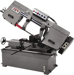 Jet - 10 x 18" Max Capacity, Manual Step Pulley Horizontal Bandsaw - 82, 132, 210 & 330 SFPM Blade Speed, 230 Volts, 45°, 2 hp, 1 Phase - Exact Tool & Supply