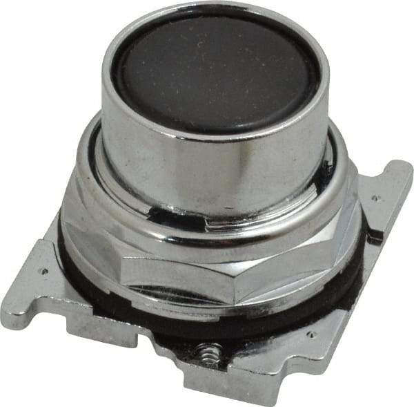 Eaton Cutler-Hammer - Flush Pushbutton Switch Operator - Black, Round Button, Nonilluminated - Exact Tool & Supply