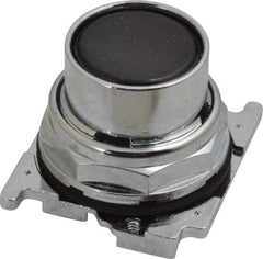 Eaton Cutler-Hammer - Flush Pushbutton Switch Operator - Black, Round Button, Nonilluminated - Exact Tool & Supply