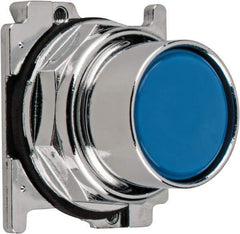 Eaton Cutler-Hammer - Flush Pushbutton Switch Operator - Blue, Round Button, Nonilluminated - Exact Tool & Supply