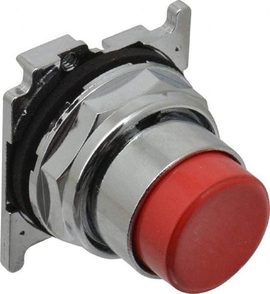 Eaton Cutler-Hammer - Extended Straight Pushbutton Switch Operator - Red, Round Button, Nonilluminated - Exact Tool & Supply