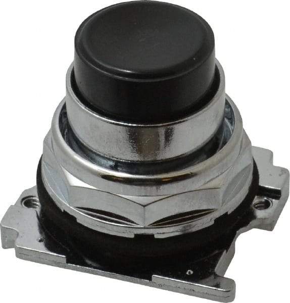 Eaton Cutler-Hammer - Extended Straight Pushbutton Switch Operator - Black, Round Button, Nonilluminated - Exact Tool & Supply