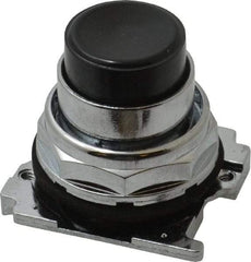 Eaton Cutler-Hammer - Extended Straight Pushbutton Switch Operator - Black, Round Button, Nonilluminated - Exact Tool & Supply