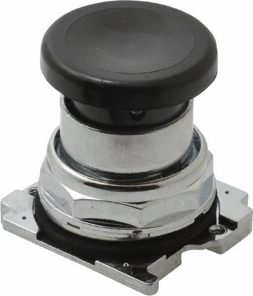 Eaton Cutler-Hammer - Extended Mushroom Head Pushbutton Switch Operator - Black, Round Button, Nonilluminated - Exact Tool & Supply