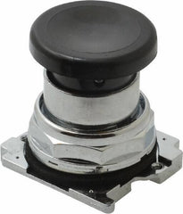 Eaton Cutler-Hammer - Extended Mushroom Head Pushbutton Switch Operator - Black, Round Button, Nonilluminated - Exact Tool & Supply