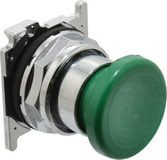 Eaton Cutler-Hammer - Extended Mushroom Head Pushbutton Switch Operator - Green, Round Button, Nonilluminated - Exact Tool & Supply
