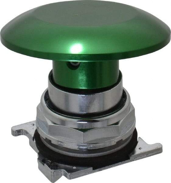 Eaton Cutler-Hammer - Extended Jumbo Mushroom Head Pushbutton Switch Operator - Green, Round Button, Nonilluminated - Exact Tool & Supply