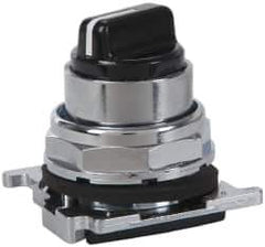 Eaton Cutler-Hammer - 30-1/2mm Mount Hole, 4 Position, Knob Operated, Selector Switch with Cam and Cap - Black, Maintained (MA) - Exact Tool & Supply