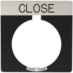 Eaton Cutler-Hammer - Square, Legend Plate - Close - Black Background, 30-1/2mm Hole Diameter - Exact Tool & Supply