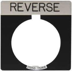 Eaton Cutler-Hammer - Square, Legend Plate - Reverse - Black Background, 30-1/2mm Hole Diameter - Exact Tool & Supply