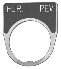 Eaton Cutler-Hammer - Half Round, Legend Plate - Auto-Off-Hand - Black Background, 30-1/2mm Hole Diameter - Exact Tool & Supply