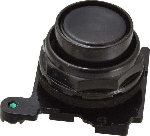 Eaton Cutler-Hammer - Flush Pushbutton Switch Operator - Black, Round Button, Nonilluminated - Exact Tool & Supply