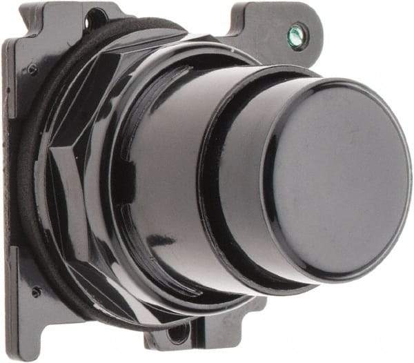 Eaton Cutler-Hammer - Extended Straight Pushbutton Switch Operator - Black, Round Button, Nonilluminated - Exact Tool & Supply