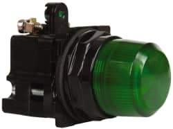 Eaton Cutler-Hammer - 120 VAC Green Lens Incandescent Indicating Light - Corrosion Resistant, Oiltight, Watertight - Exact Tool & Supply
