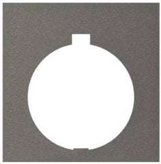 Eaton Cutler-Hammer - Square, Plastic Legend Plate - Blank - Black and Red Background, Black Letters, 30-1/2mm Hole Diameter, 1.77 Inch Square - Exact Tool & Supply