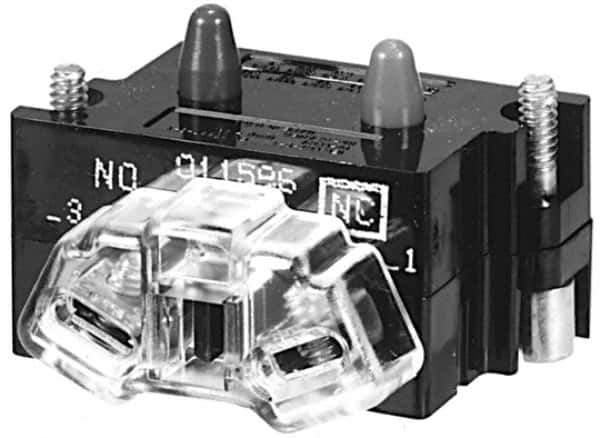 Eaton Cutler-Hammer - NC, 0.5 Amp, Electrical Switch Contact Block - 120 VAC/VDC, Pressure Terminal, 30-1/2mm Hole, For Use with E34 Operators, Standard 10250T - Exact Tool & Supply