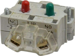 Eaton Cutler-Hammer - NO/NC, 0.5 Amp, Electrical Switch Contact Block - 120 VAC/VDC, Pressure Terminal, 30-1/2mm Hole, For Use with E34 Operators, Standard 10250T - Exact Tool & Supply