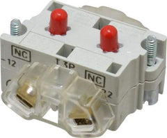 Eaton Cutler-Hammer - 2NC, 0.5 Amp, Electrical Switch Contact Block - 120 VAC/VDC, Pressure Terminal, 30-1/2mm Hole, For Use with E34 Operators, Standard 10250T - Exact Tool & Supply