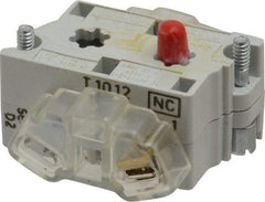 Eaton Cutler-Hammer - NC, 0.5 Amp, Electrical Switch Contact Block - 120 VAC/VDC, Pressure Terminal, 30-1/2mm Hole, For Use with E34 Operators, Standard 10250T - Exact Tool & Supply