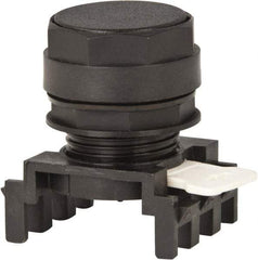 Eaton Cutler-Hammer - 25mm Mount Hole, Flush, Pushbutton Switch Only - Round, Black Pushbutton, Nonilluminated, Momentary (MO) - Exact Tool & Supply