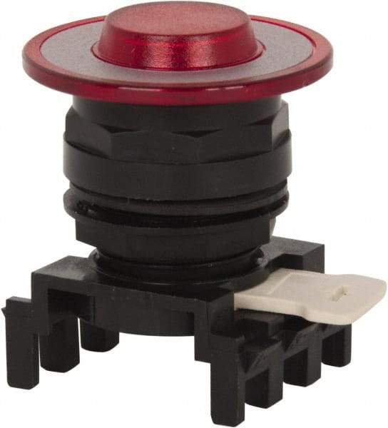 Eaton Cutler-Hammer - Pushbutton Switch Lens - Red, Round Button, Illuminated - Exact Tool & Supply