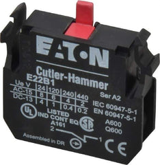 Eaton Cutler-Hammer - NC, Electrical Switch Contact Block - 22-1/2mm Hole, For Use with Indicating Lights, Pushbuttons - Exact Tool & Supply