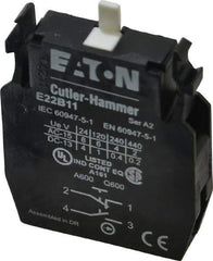 Eaton Cutler-Hammer - NO/NC, Electrical Switch Contact Block - 22-1/2mm Hole, For Use with Indicating Lights, Pushbuttons - Exact Tool & Supply
