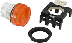 Eaton Cutler-Hammer - Round Pilot and Indicator Light Lens - Amber, 25mm Lens Diameter - Exact Tool & Supply