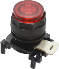 Eaton Cutler-Hammer - 25mm Mount Hole, Extended Straight, Pushbutton Switch Only - Round, Red Pushbutton, Illuminated, Momentary (MO) - Exact Tool & Supply