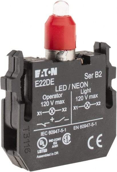 Eaton Cutler-Hammer - 24 VAC/VDC Red Lens LED Indicating Light - Exact Tool & Supply