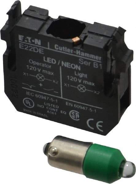 Eaton Cutler-Hammer - 24 VAC/VDC Green Lens LED Indicating Light - Exact Tool & Supply